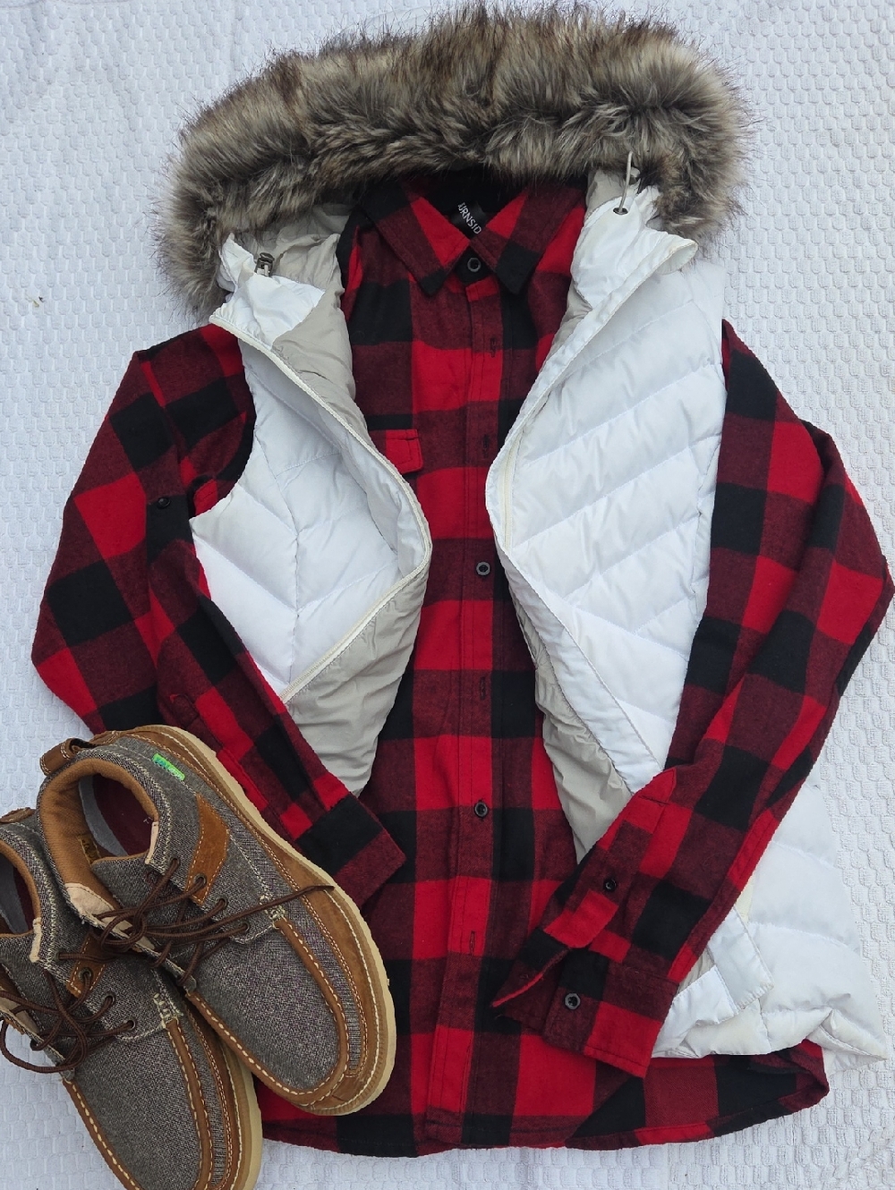 Burnside Exclusive Long Sleeve Flannel Black & Red Buffalo Check- Torchy's Tacos